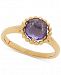 Amethyst Beaded Frame Ring (1-1/6 ct. t. w. ) in 10k Gold