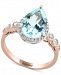Aquarius by Effy Aquamarine (2-1/2 ct. t. w. ) & Diamond (1/4 ct. t. w. ) Ring in 14k Rose & White Gold