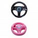 Homyl 2Pieces Racing Steering Wheel for Nintendo Wii Remote Controller Pink +Black