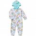 Disney Frozen Little Girls' Toddler 1 piece Zip Up Hooded Pajamas (2T)