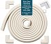 Roving Cove® 16.2 ft (15ft Edge + 4 Corners) 'Safe Edge® and Corner Cushion' - Value Pack - OYSTER; Premium Childproofing Edge Corner Guard - PRE-TAPED CORNERS; Child Safety Home Safety Furniture Bumper and Table Edge Corner Protectors