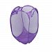 Water & Wood Household Dirty Clothes Laundry Folding Mesh Bag Basket Holder Purple
