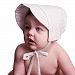 Huggalugs Baby and Toddler Boys White Seersucker Bonnet 6-12 Months