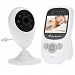 HMILYDYK 2.4G Wireless Baby Monitor Audio Video Security Camera with 2.4 inch LCD Display, Two Way Talk, Night Vision, Temperature Monitor (White)