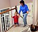 KidCo Safeway Gate, Top of Stairs Gate, Black with Stairway Installation Kit