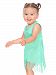 Kavio! Infants Sheer Jersey Raw Edge Fringe Asymmetrical Tank Dress Ice Green 18M