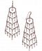 I. n. c. Silver-Tone Pave & Imitation Pearl Chandelier Earrings, Created for Macy's