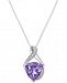 Amethyst (2-3/4 ct. t. w. ) & Diamond Accent 18" Pendant Necklace in 14k White Gold