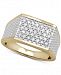 Men's Diamond Two-Tone Cluster Ring (3/4 ct. t. w. ) in 10k Gold