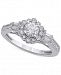 Diamond Flower Engagement Ring (3/4 ct. t. w. ) in 14k White Gold