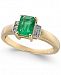 Emerald (9/10 ct. t. w. ) & Diamond Accent Ring in 14k Gold