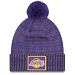 Los Angeles Lakers New Era NBA On Court All-Star Pom Knit Hat