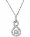 Diamond Twist Pendant Necklace (1/2 ct. t. w. ) in Sterling Silver
