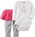 Carters Baby Girls 2-Piece Bodysuit & Tutu Pant Set Lil Princess Pink 18M