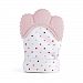 YUENA CARE Teething Mitten for Baby Self-Soothing Pain Relief Silicone Teether Glove Mitt Safe Teething Toy Pink 1Pack