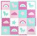 Tadpoles Soft Foam Playmat 16 Piece Set Unicorns & Rainbows, Pink, One-Size