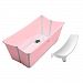 Stokke Flexi Bath in Pink with Newborn Support