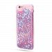 iPhone 7 plus hard cases, iPhone 7 plus Cases, Sunroyal 3D Slim Transparent Bling Glitter Sparkle Quicksand Liquid Moving Water Hard Plastic Soft Bumper Case, Floating Pink Purple Colorful Heart Stars