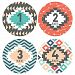 Lucy Darling Baby Monthly Stickers - Gender Neutral - Tribal Print - Months 1-12