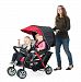 Foundations The Duo Double Stroller - Red