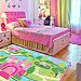 HUAHOO Pink Girls Bedroom Rugs Cartoon Castle Kids Rug Bedroom Floor Rugs Nylon Cartoon Kids Living Room Carpet by HUAHOO