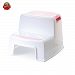 KICCOLY 2 Step Transitions Step Stool, 2-Step Molded Plastic Stool with Non-Slip Step Treads, 200-Pound Capacity (Pink)