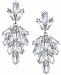 Jewel Badgley Mischka Silver-Tone Marquise Crystal Cluster Drop Earrings
