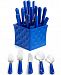 QSquared Provence Blue 20-Piece Flatware Set with Caddy