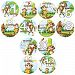 Baby Monthly Belly Stickers SILLY MONKEYS WITH BANANAS, Stickers Baby Shower Gift Photo Shower Stickers Baby Photo Onesie Milestone Stickers