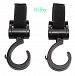 Stroller Hook, 2 Pack Set, Black, These Multi-Purpose Stroller Hooks, Are Great Accessories for Mommy When in A shopping Mall, Picnic, Backstreet, Jogging Park, Grate For Hanging Diaper Bags, Shopping Bags