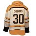 Boston Bruins Gerry Cheevers Heavyweight Jersey Lacer Hoodie