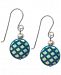 Jody Coyote Decorative Round Glass Bead Drop Earrings in Sterling Silver & Silver-Plate