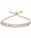 Wrapped in Love Diamond Link Bolo Bracelet (1 ct. t. w. ) in 14k Gold-Plated Silver, Created for Macy's
