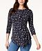 Vince Camuto Printed Asymmetrical Top