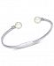 Danori Silver-Tone Imitation Pearl & Crystal Hinged Bangle Bracelet, Created for Macy's