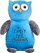 Personalized Stuffed Blue and Grey Owl, Embroidered for Child's First Christmas