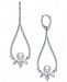 Danori Silver-Tone Cubic Zirconia & Imitation Pearl Open Drop Earrings, Created for Macy's