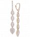 Wrapped in Love Diamond Teardrop Cluster Drop Earrings (2 ct. t. w. ) in 14k Gold, Created for Macy's
