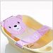 Deluxe Baby Bath Tub Shower Seat Bathub Best For Newborn To Toddler Tub, Infant Bath Seat Support Net Sling Shower Mesh Bathing Cradle Cute Pink Bear Bather, Adjustable And Comfort, Safer for Children
