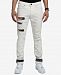Sean John Men's Basquiat Ripped Printed Slim Straight Fit Stretch Jeans, Created for Macy's