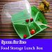 GreenSun(TM) Bento Lunch Box Fully Sealed Food 4-compartment Bento Box With Plastic Scoop for kids children School Office