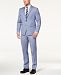 Vince Camuto Men's Slim-Fit Stretch Light Blue Chambray Stripe Suit