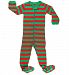 Elowel Striped Pajama Sleeper Set Red & Green 2 Toddler