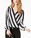 I. n. c. Striped Surplice Top, Created for Macy's