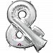 Anagram Mini Shape 16 Inch Silver Letter Balloon (E) (Silver)