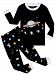 Family Feeling Space Earth Little Boys Long Sleeve Pajamas Sets 100% Cotton Clothes Kids Pjs Size 6 Years Black