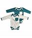 Cat & Dogma - Certified Organic Infant/Baby Clothes - ILY/Teal - Long Sleeves Bodysuit 2 Pack (3-6 Months)