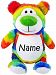 Personalized Stuffed Rainbow Bear with Embroidered Name