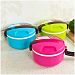 GreenSun(TM) Candy colors 2 Layers Circular Bento Lunch Box for Kids Plastic Food Container