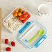 GreenSun(TM) Lunch Box for Kids Transparent Three Compartments Lunch Microwave Bento Box for Food Snack Container Storage marmita para comida
